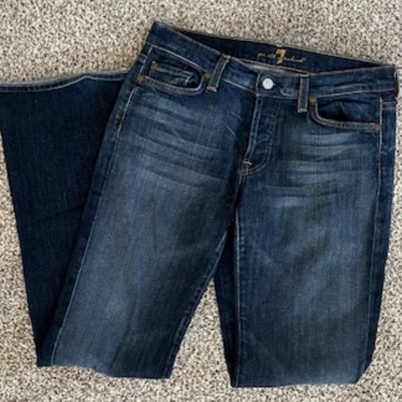 7 For All Mankind Boycut Bootcut Denim Jeans - Picture 1 of 6